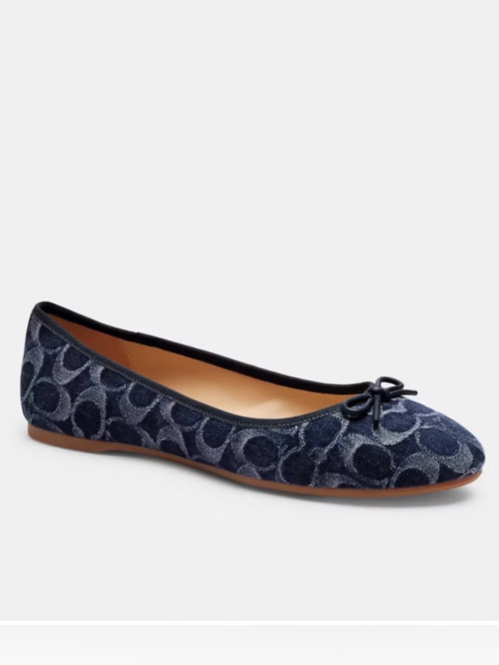 Coach Abigail Flats in Signature Denim